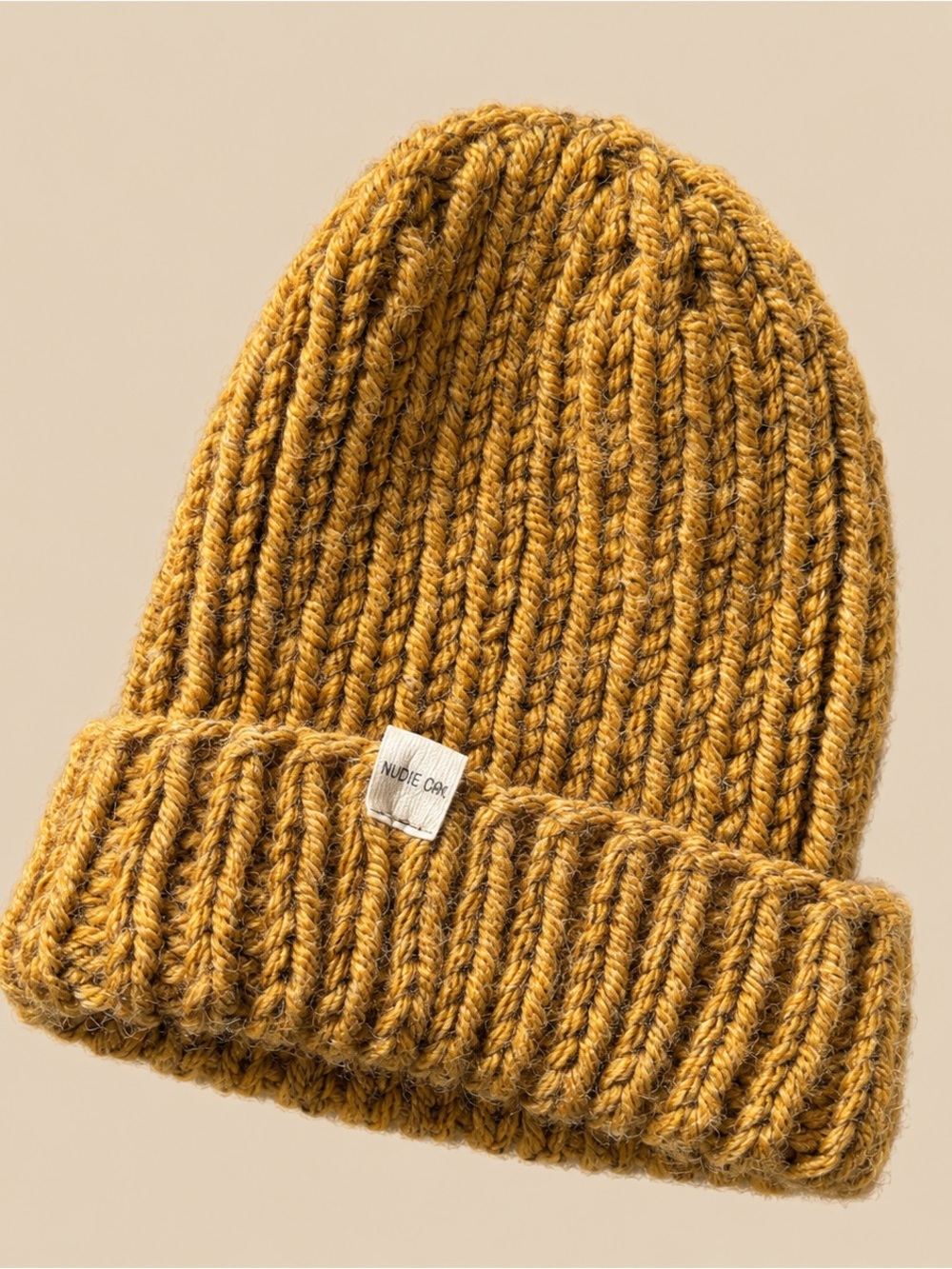 Hand-Knit Copper Ochre Toque M